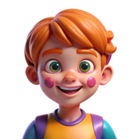 wonderful rustic Portrait of a child with painted face and a playful expression, brightly colored lighting, cartoon style original png