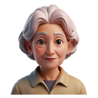 magnificent modern Portrait of an elderly woman with wrinkles and a serene expression, soft window light, in the style of a classical painting premium png