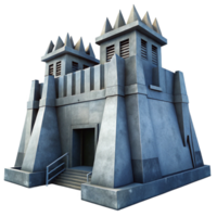 wonderful contemporary An imposing, brutalist concrete fortress with sharp angles and imposing walls. Cold, overcast lighting with a stark, industrial style detailed png