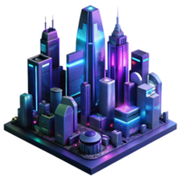 stunning abstract A futuristic, cyberpunk cityscape with towering skyscrapers and neon signs. Dark, moody lighting with a gritty, dystopian style authentic png