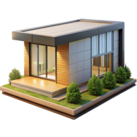 stunning creative A modern, prefabricated modular home with sleek lines and sustainable materials. Bright, natural lighting with a minimalist, eco-friendly style authentic png