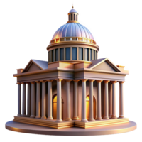 stunning artistic A grand, neoclassical courthouse with towering columns and a majestic dome. Dramatic, cinematic lighting with a stately, formal style original png