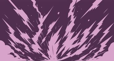 Thunderbolts hitting ground, isolated set of lightning sticking or attacking. Isolated set of glowing magical powerful effect shotgun. Thunderstorm and lightening, flares and discharge vector