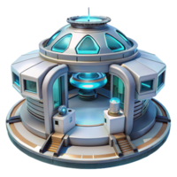 impressive artistic A futuristic, space station with rotating sections and docking bays. Bright, sterile lighting with a scientific, futuristic style high resolution png