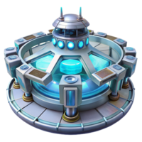 magnificent rustic A futuristic, space station with rotating sections and docking bays. Bright, sterile lighting with a scientific, futuristic style professional png