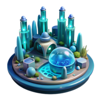 impressive traditional A futuristic, underwater city, illuminated by bioluminescent organisms and artificial lights. Submerged, atmospheric style genuine png