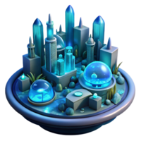 stunning artistic A futuristic, underwater city, illuminated by bioluminescent organisms and artificial lights. Submerged, atmospheric style genuine png