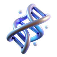 deslumbrante artístico uma dna Duplo hélice, composto do brilhando fios do luz, rotativo lentamente dentro zero gravidade, científico estilo, suave iluminação exclusivo png