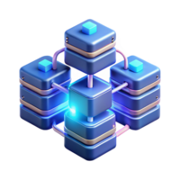 wonderful minimalist A network of interconnected servers, glowing with activity, data streams flowing between them, data center style, neon lighting professional png