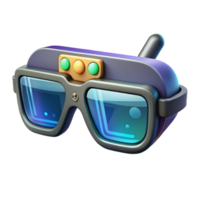 extraordinary vintage A pair of augmented reality glasses, displaying a virtual overlay of information on the real world, augmented reality style, realistic lighting genuine png