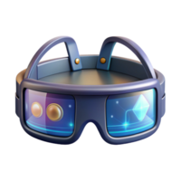 stunning minimalist A pair of augmented reality glasses, displaying a virtual overlay of information on the real world, augmented reality style, realistic lighting authentic png