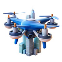 dramatic rustic A drone, equipped with a high-resolution camera, hovering over a futuristic cityscape, aerial photography style, natural lighting original png