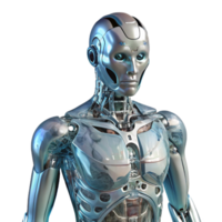 stunning artistic A transparent humanoid robot, intricate internal mechanisms visible, artificial intelligence style, dramatic lighting original png