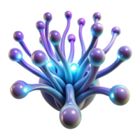 stunning creative A network of pulsating, bioluminescent tendrils, emitting a soft, ambient light, in a surreal, organic style 4K png