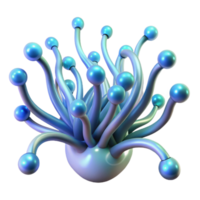 dramatic abstract A network of pulsating, bioluminescent tendrils, emitting a soft, ambient light, in a surreal, organic style genuine png