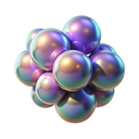 magnificent artistic A cluster of levitating, iridescent orbs, casting soft, overlapping shadows, in a mystical, dreamlike style original png