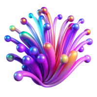 stunning creative A dynamic flow of vibrant, neon particles, tracing intricate patterns in the air, in a kinetic, energetic style original png