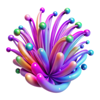 impressive abstract A dynamic flow of vibrant, neon particles, tracing intricate patterns in the air, in a kinetic, energetic style professional png