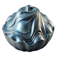serene artistic A rippling, textured surface of liquid chrome, reflecting a distorted, abstract landscape, in a futuristic, cyberpunk style authentic png