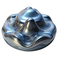 wonderful artistic A rippling, textured surface of liquid chrome, reflecting a distorted, abstract landscape, in a futuristic, cyberpunk style detailed png