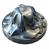 beautiful traditional A rippling, textured surface of liquid chrome, reflecting a distorted, abstract landscape, in a futuristic, cyberpunk style high quality png
