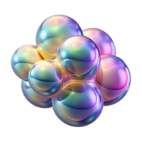 magnificent traditional A cluster of iridescent soap bubbles, floating in zero gravity, reflecting a distorted, abstract environment, in a whimsical, playful style high quality png