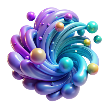 hermosa moderno un dinámica fluir de vibrante, fosforescente partículas, rastreo intrincado patrones en el aire, en un cinético, energético estilo alto calidad png