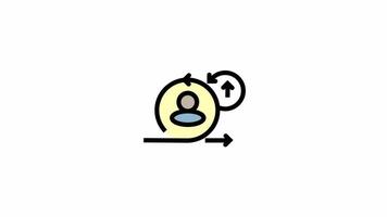 Agile sprint circle animated icon - Agile and teamwork symbol video