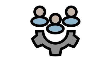 Modern user settings animated icon - Agile and teamwork symbol motion design. video