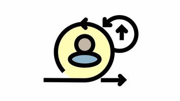Agile sprint circle icon - Agile and teamwork symbol design. video