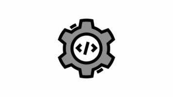 desenvolvimento configurações animado ícone - ágil e trabalho em equipe símbolo movimento Projeto video