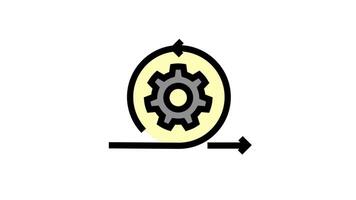 Agile sprint circle animated icon - Agile and teamwork symbol motion design. video