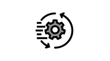 Modern settings animated icon - Agile and teamwork symbol motion design video