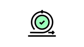 Agile sprint circle animated icon - Agile and teamwork symbol motion design video