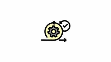 Modern Agile sprint circle icon - Agile and teamwork symbol motion. video