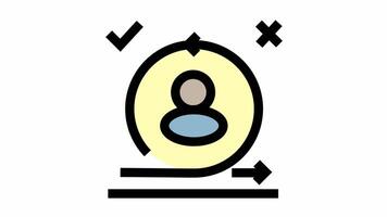 Agile sprint circle animated icon - Agile and teamwork symbol motion video