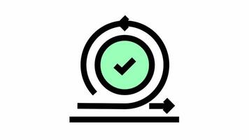 Modern Agile sprint circle animated icon - Agile teamwork symbol motion design video