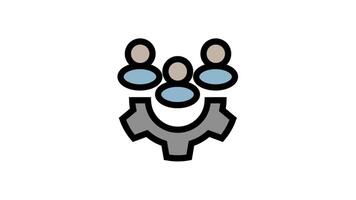 user settings icon - Agile teamwork symbol motion design. video
