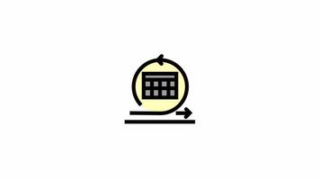 Modern Agile sprint circle animated icon - Agile and teamwork symbol. video