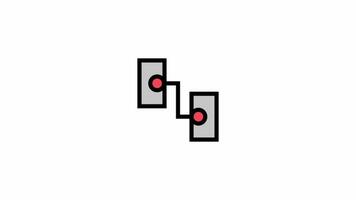project management structure icon - Agile and teamwork symbol motion design video
