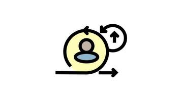 Modern Agile sprint circle icon - Agile and teamwork symbol motion design video