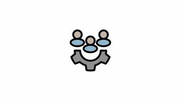 user settings icon - Agile and teamwork symbol motion design video
