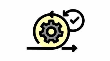 Modern Agile sprint animated icon - Agile and teamwork symbol motion design. video