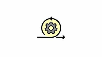 Agile sprint circle icon - Agile and teamwork symbol motion design. video
