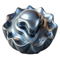 impressive creative A rippling, textured surface of liquid chrome, reflecting a distorted, abstract landscape, in a futuristic, cyberpunk style genuine png