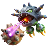 dramatic minimalist A spaceship battling a giant space creature, lasers and explosions, dynamic and chaotic, cinematic, high resolution png