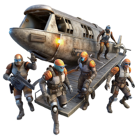 dramatic modern A group of space pirates boarding a derelict spaceship, dynamic action scene, dramatic lighting, gritty and realistic, original png