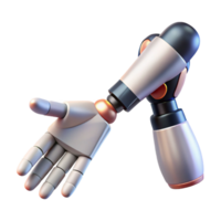 wonderful classic A robotic hand reaching out to a human hand, symbolic and evocative, soft lighting, professional png