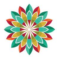 a colorful flower design with a white background vector
