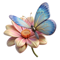 beautiful rustic A delicate butterfly with intricate wing patterns, resting on a flower, macro photography style authentic png
